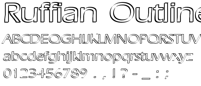 Ruffian Outline font